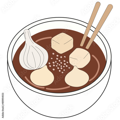 Garlic Broth Tofu Soup
