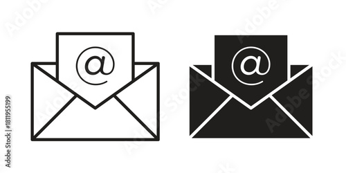 Email icons set. Pixel Perfect scalable icons.