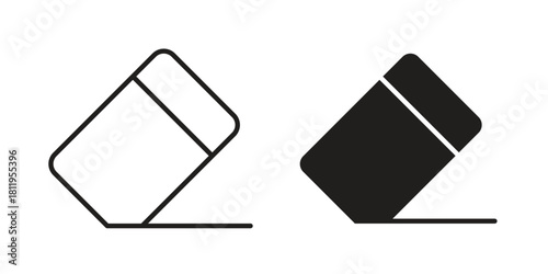 Eraser icons set. Pixel Perfect scalable icons.