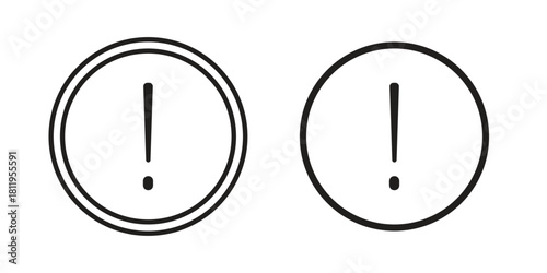 Exclamation icons set. Pixel Perfect scalable icons.