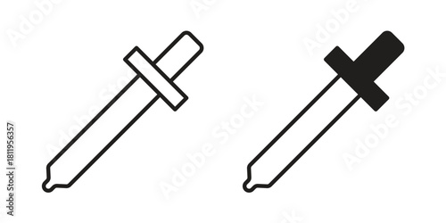 Eye dropper icons set. Pixel Perfect scalable icons.