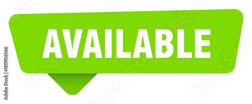 available green sign isolated on transpatent background. available sticker