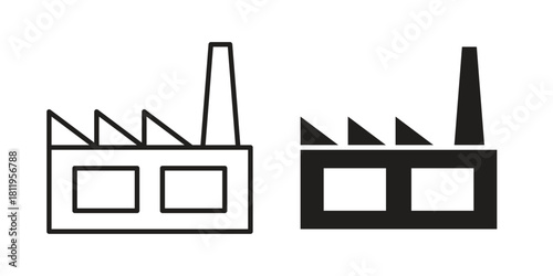 Factory icons set. Pixel Perfect scalable icons.
