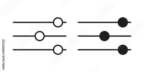 Filter Control icons set. Pixel Perfect scalable icons.