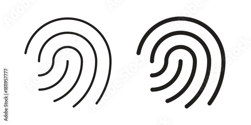 Fingerprint icons set. Pixel Perfect scalable icons.