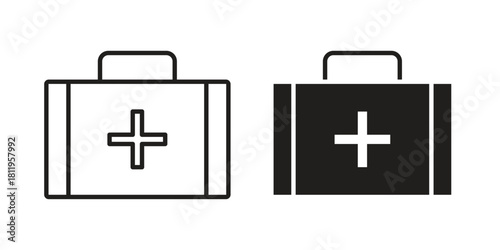 First aid icons set. Pixel Perfect scalable icons.