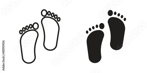 Foot icons set. Pixel Perfect scalable icons.