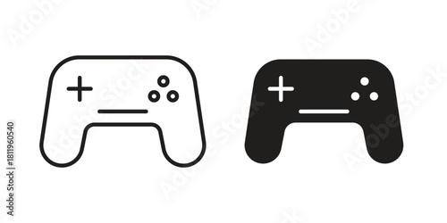 Gaming controller icons set. Pixel Perfect scalable icons.