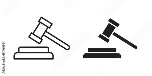 Gavel icons set. Pixel Perfect scalable icons.