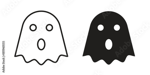 Ghost icons set. Pixel Perfect scalable icons.