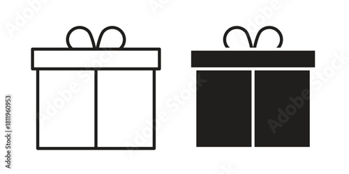 Gift icons set. Pixel Perfect scalable icons.