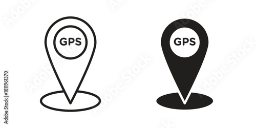 Gps icons set. Pixel Perfect scalable icons.