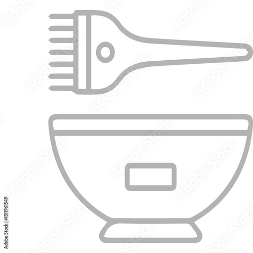 Hair Dyeing Tools Icon