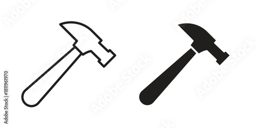 Hammer icons set. Pixel Perfect scalable icons.