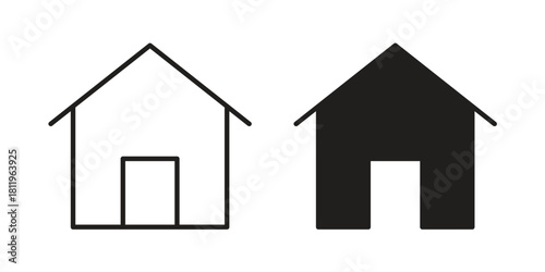 House icons set. Pixel Perfect scalable icons.
