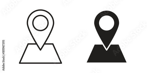 Located icons set. Pixel Perfect scalable icons.