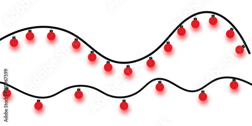 Christmas Festive Light Bulbs and Wreath Celebration Promotion Background