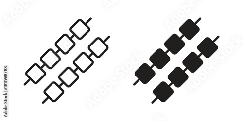 Marshmallow icons set. Pixel Perfect scalable icons.