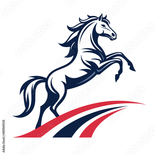 Horse head mascot, Elegant horse logo icons. Royal stallion symbol design. Equine stables sign. Equestrian brand emblems. Vector illustration.	