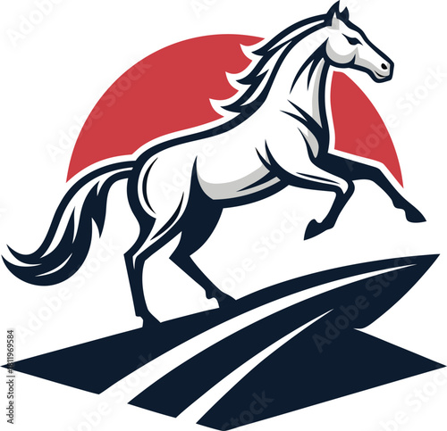 Horse head mascot, Elegant horse logo icons. Royal stallion symbol design. Equine stables sign. Equestrian brand emblems. Vector illustration.	