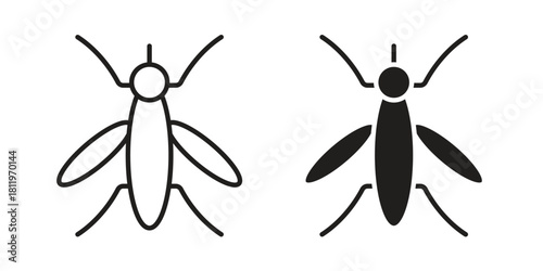 Mosquito icons set. Pixel Perfect scalable icons.