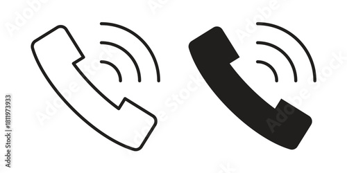Phone call icons set. Pixel Perfect scalable icons.