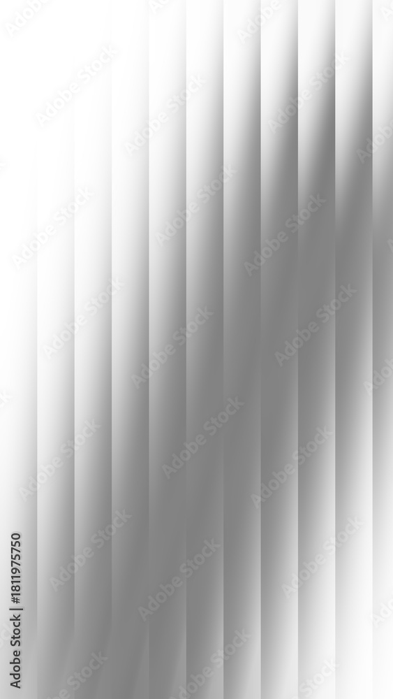 Obraz premium Futuristic Grey Ribbed Gradient Background, Abstract Vertical Fractal Glass Effect