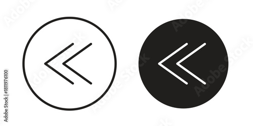 Previous arrow icons set. Pixel Perfect scalable icons.