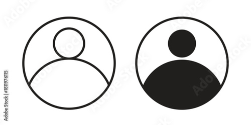 Profile icons set. Pixel Perfect scalable icons.