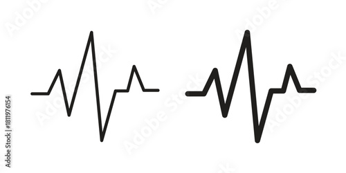 Pulse icons set. Pixel Perfect scalable icons.