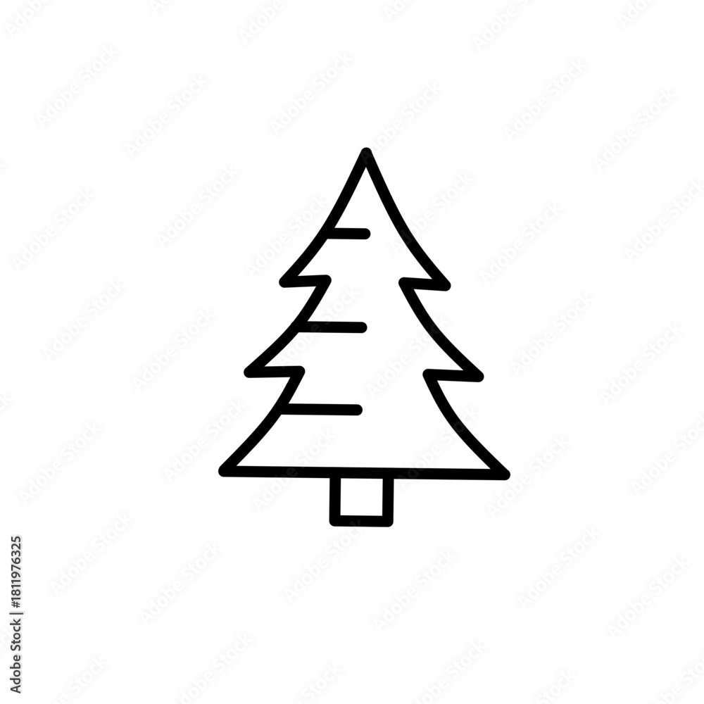 Obraz premium Pine tree vector illustration