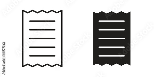 Receipt icons set. Pixel Perfect scalable icons.