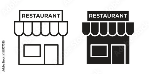Restaurant icons set. Pixel Perfect scalable icons.