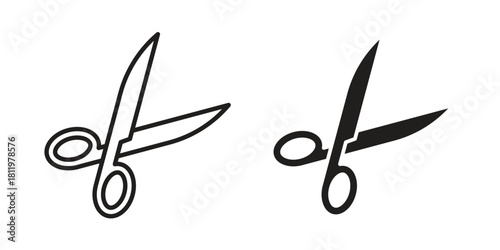 Scissor icons set. Pixel Perfect scalable icons.