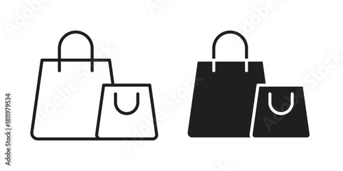 Shopping Bags icons set. Pixel Perfect scalable icons.