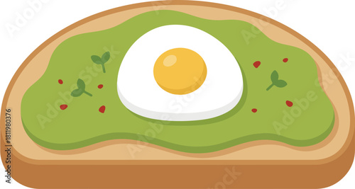 Avocado Toast Vector Illustration for Healthy Breakfast and Food Lifestyle Concept