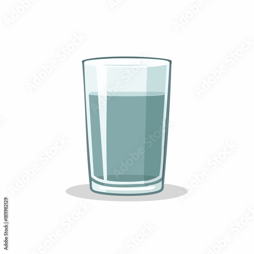 A refreshing glass of water illustration promoting hydration and healthy lifestyle decisions