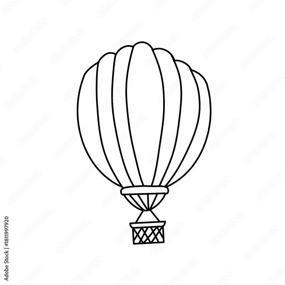 Obraz premium hot air balloon vector illustration