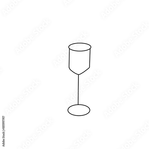 wine glass isolated on white