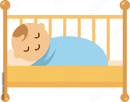 Sleeping Baby in a Crib