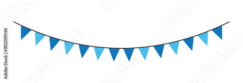 Transparent PNG available
Carnival garland, Bunting flags banner, birthday party decoration isolated on transparent background. Vector illustration.