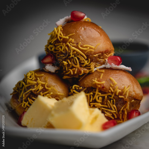 Butter-loaded Gujarati dabeli, bursting with sweet, spicy, and tangy flavors—served fresh with authentic Gujarati street food charm