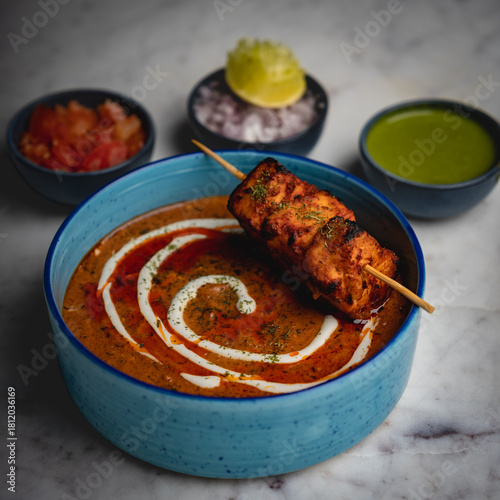 Delicious Paneer Tikka Masala in Ceramic Bowl – Indian Cuisine