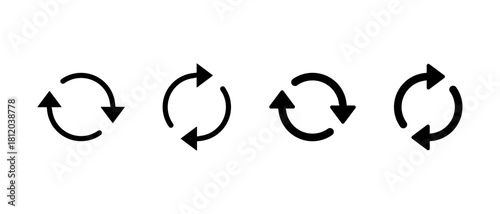 Refresh arrow icon. Circular reload and update symbol. Sync arrows sign