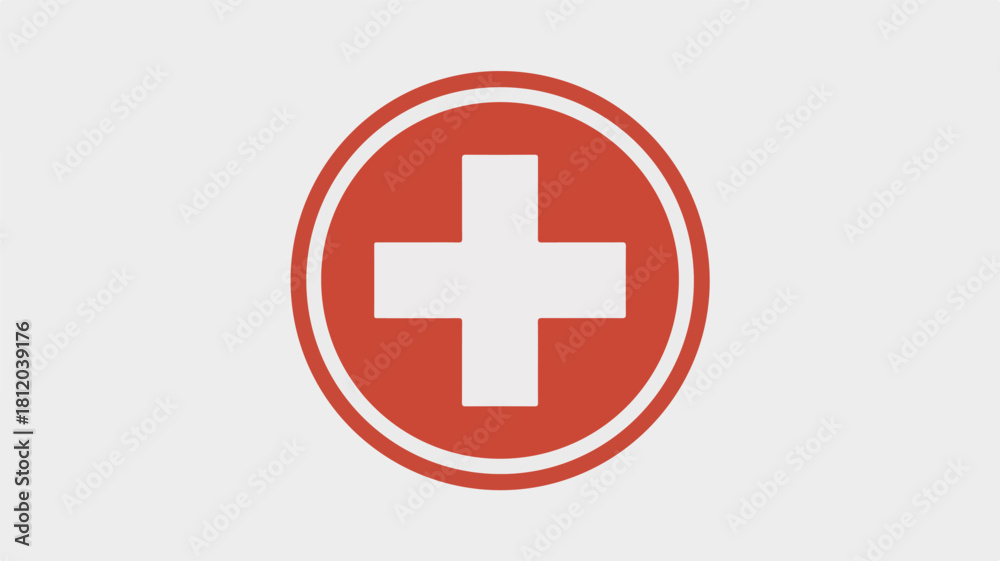 Obraz premium Plus and minus medical icon button design