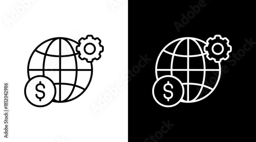 Energy Regulation White Icon Set Design