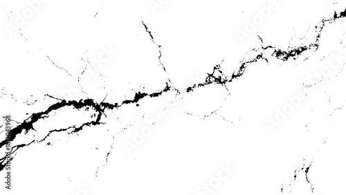 Detailed distressed grunge crack texture isolated on a clean white background isolated on transparent background, Vector, illustration