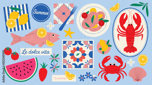 Colorful spring vector illustration of easter eggs with birds flowers and decorative patterns