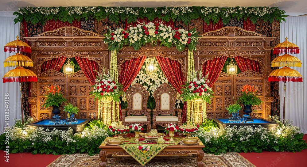 Fototapeta premium Javanese traditional wedding decoration