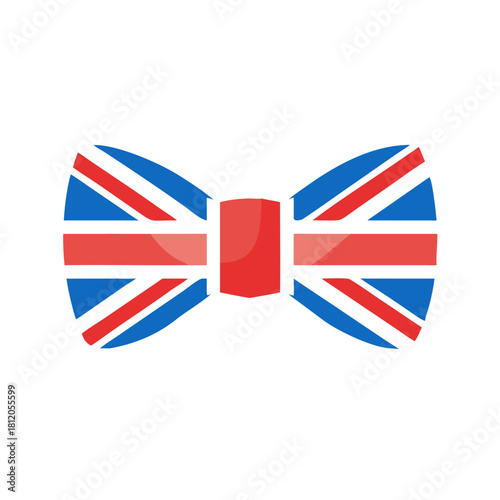 UK flag bow tie in red, white and blue design